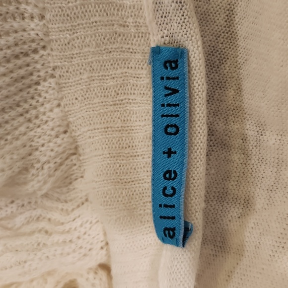 Alice + Olivia Cream Ruffled Women's Sweater Size S! - Picture 5 of 9